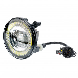 Светодиодная противотуманная фара OPTIMA LED FOG LIGHT 31266 Chevrolet, GM 100мм, 9W, DRL 3W, Повортотник 5500K, 12-24V, комплект 2шт