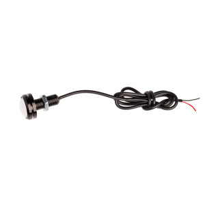 Светодиодный маркер круглый SMD 3W, диамтр 22мм, White, 250Lm, 12V, под гайку, корпус черный, 1 шт