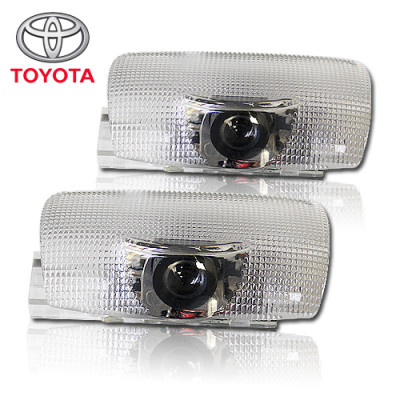Подсветка двери светодиодная с логотипом TOYOTA в штатное место Комплект 2 шт.