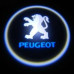 Подсветка двери светодиодная с логотипом PEUGEOT в штатное место Комплект 2 шт.