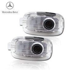 Подсветка двери светодиодная с логотипом BENZ C-class в штатное место Комплект 2 шт.