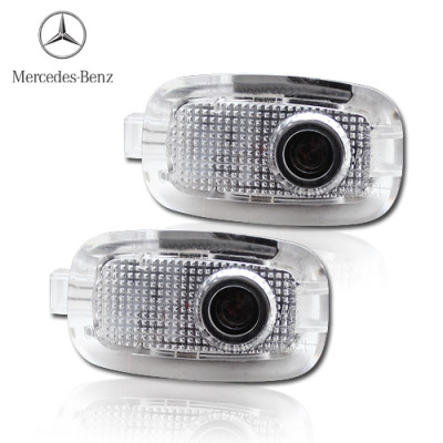 Подсветка двери светодиодная с логотипом BENZ C-class в штатное место Комплект 2 шт.