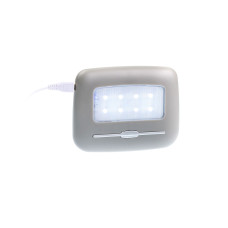Плафон освещения салона с АКБ, зарядка USB, Накладной+Магнит, 8 LED, WHITE, кнопка вкл. в корпусе