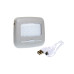 Плафон освещения салона с АКБ, зарядка USB, Накладной+Магнит, 8 LED, WHITE, кнопка вкл. в корпусе