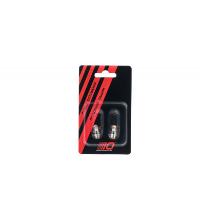 Светодиодная лампа цоколь T5, W1.2W Optima Premium, SAM Chip 3, RED, 12V, (W2x4,6d), 1 лампа